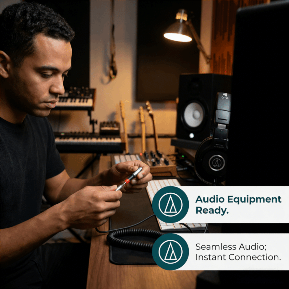 Audio Technica Headphone Ath-M50X - Plug and Play 2.5mm to 3.5mm