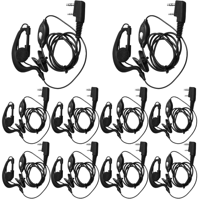 10pcs Walkie Talkie Earpiece w - огляд і ціна Wired Earphone Mic