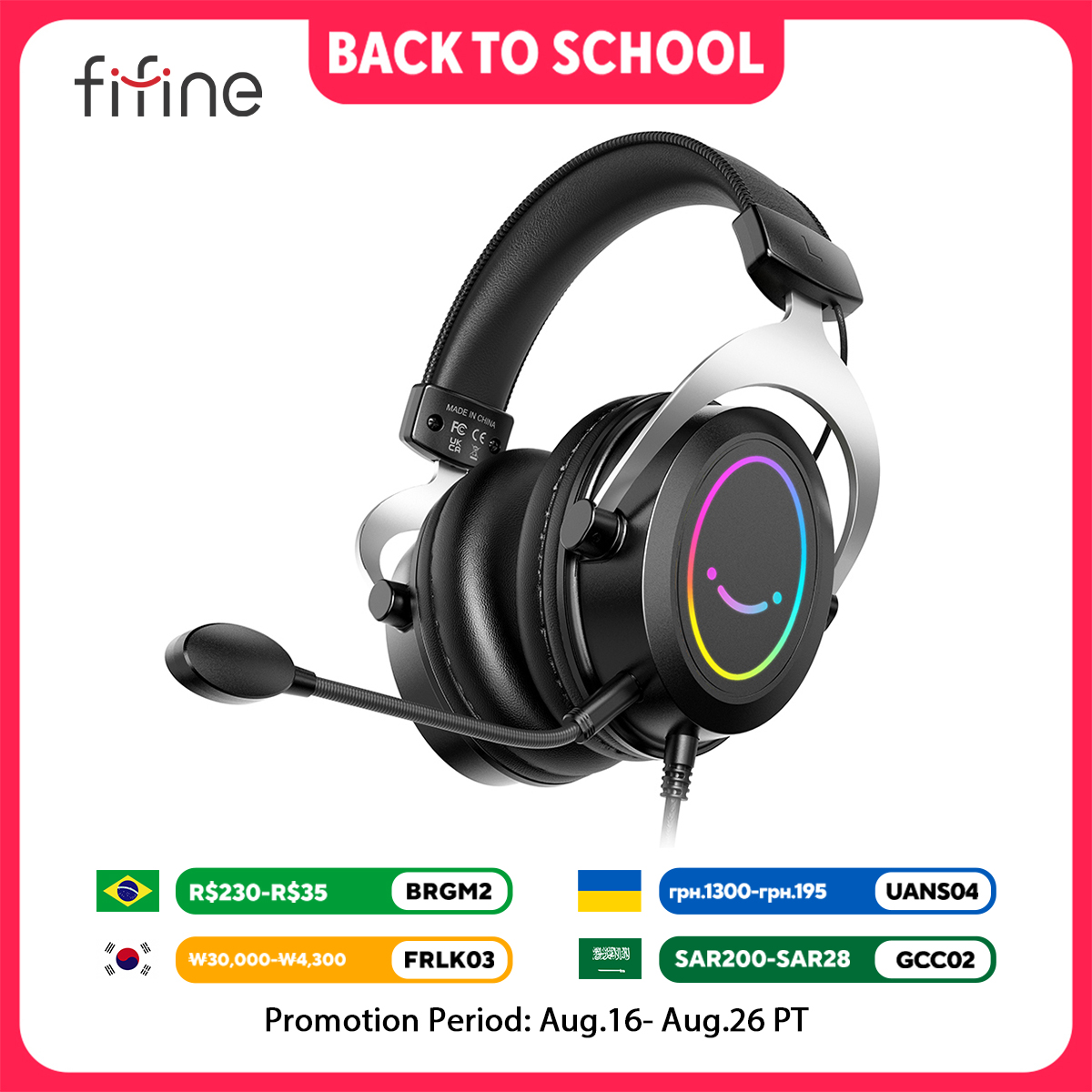 FIFINE Gaming Headpset with Dy - огляд і ціна Gaming Headset Rgb