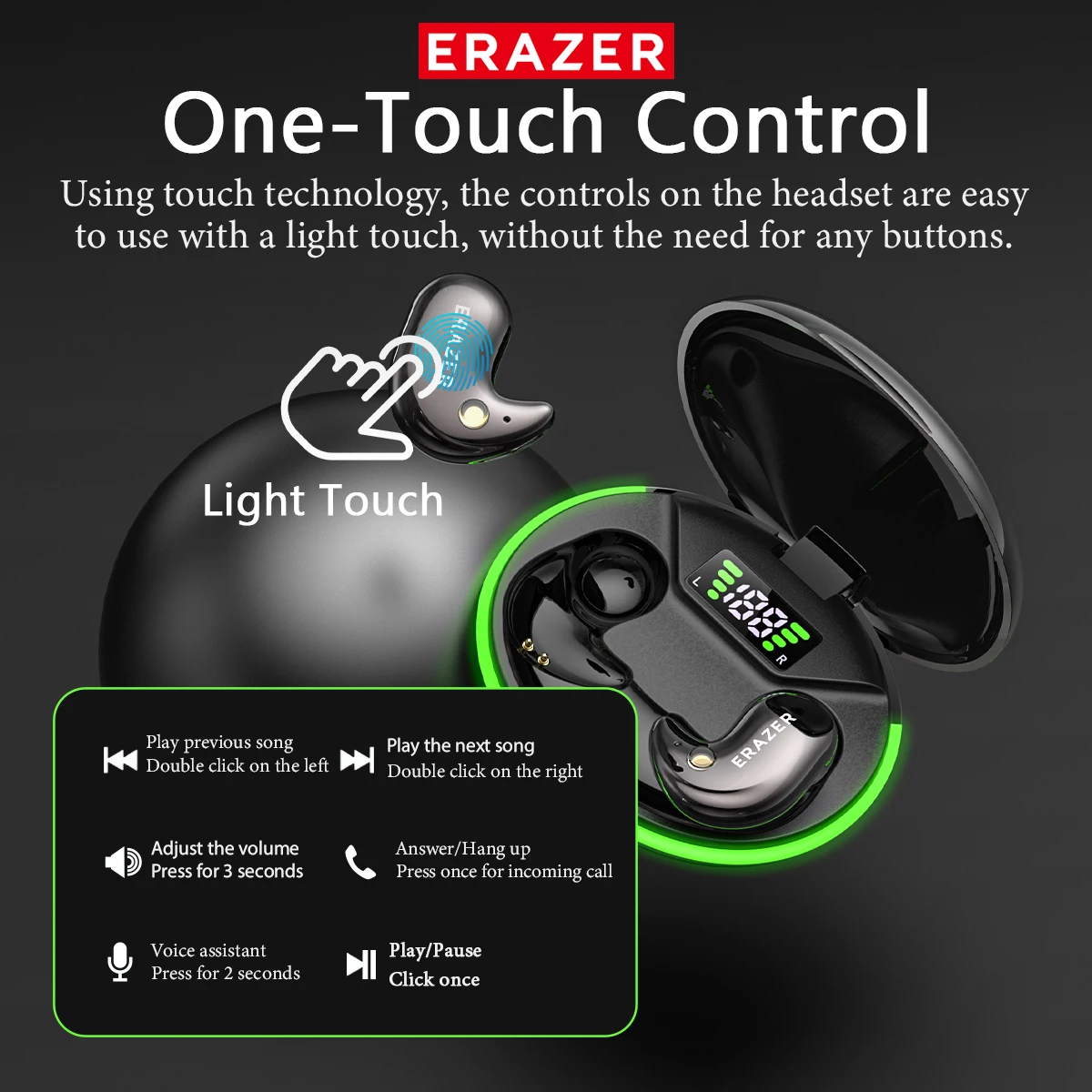 EARZER XF58 In-Ear Bluetooth H - огляд і ціна Earbuds Charging Case